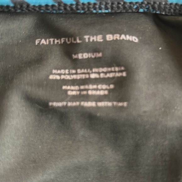 Faithfull The Brand Bettina One Piece Swimsuit Animal Print Blue/Black Size M - Picture 11 of 11